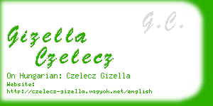 gizella czelecz business card